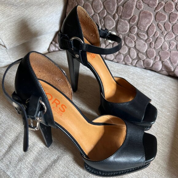Michael Kors Peep Toe Stiletto Heels Sz 6M - Picture 1 of 6